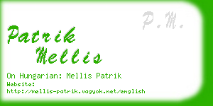 patrik mellis business card